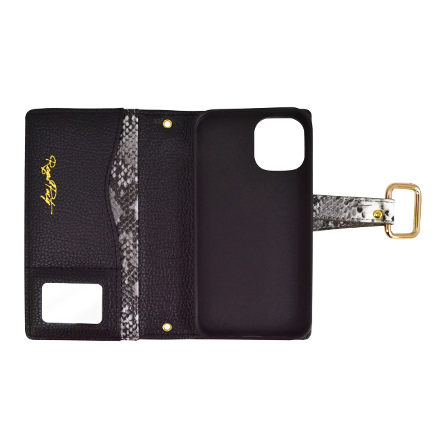 【iPhone12 mini ケース】ROYAL PARTY 手帳ケース パイソン (BLACK)goods_nameサブ画像