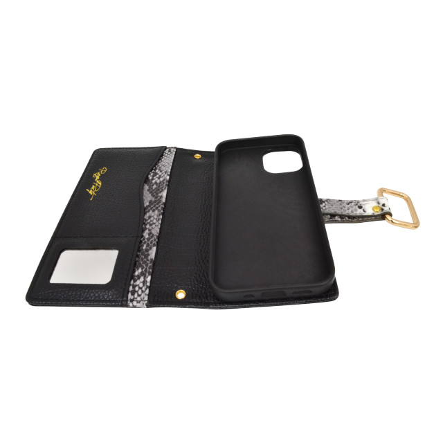 【iPhone12 mini ケース】ROYAL PARTY 手帳ケース パイソン (BLACK)goods_nameサブ画像