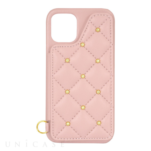 【iPhone12 mini ケース】CECIL McBEE キルティング背面ケース (PINK)