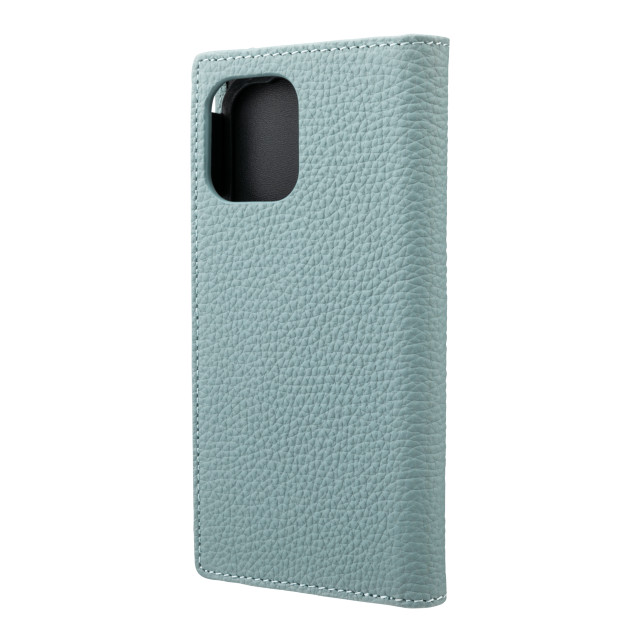 【iPhone12 mini ケース】Shrunken-Calf Leather Book Case (Baby Blue)サブ画像