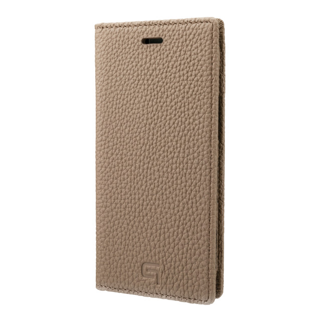 【iPhone12 mini ケース】Shrunken-Calf Leather Book Case (Taupe)サブ画像