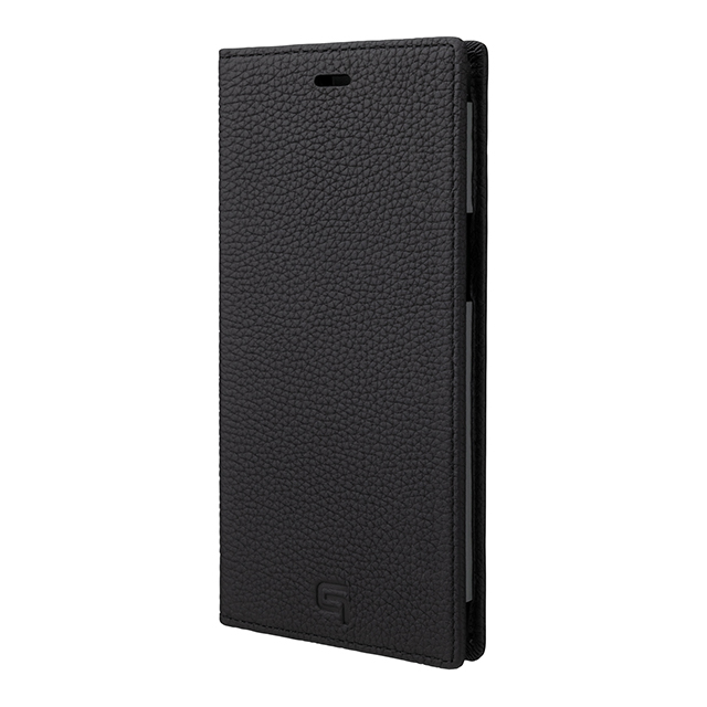 【iPhone12 Pro Max ケース】Shrunken-Calf Leather Book Case (Black)サブ画像