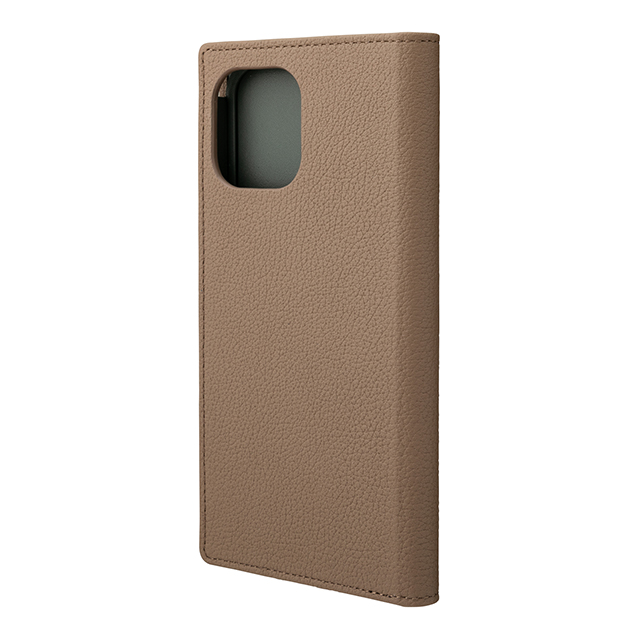 【iPhone12 Pro Max ケース】Shrunken-Calf Leather Book Case (Taupe)サブ画像