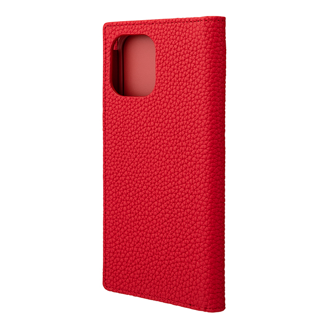 【iPhone12 Pro Max ケース】Shrunken-Calf Leather Book Case (Red)goods_nameサブ画像