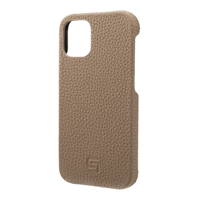 【iPhone12 mini ケース】Shrunken-Calf Leather Shell Case (Taupe)サブ画像