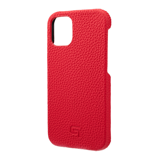 【iPhone12 mini ケース】Shrunken-Calf Leather Shell Case (Red)サブ画像