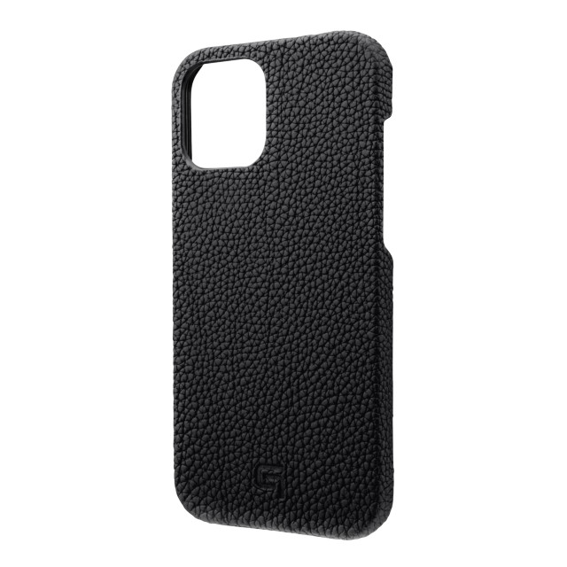 【iPhone12 Pro Max ケース】Shrunken-Calf Leather Shell Case (Black)goods_nameサブ画像