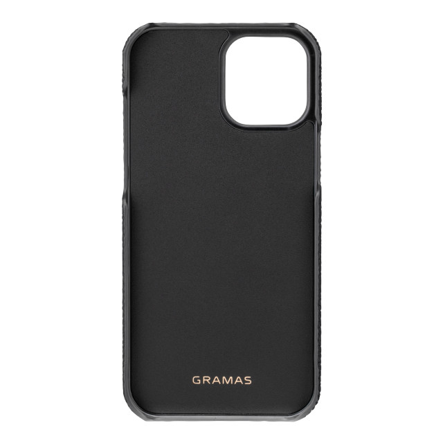 【iPhone12 Pro Max ケース】Shrunken-Calf Leather Shell Case (Black)goods_nameサブ画像