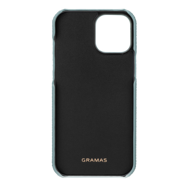 【iPhone12 Pro Max ケース】Shrunken-Calf Leather Shell Case (Baby Blue)サブ画像