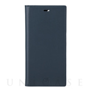 【iPhone12 Pro Max ケース】Italian Genuine Leather Book Case (Navy)