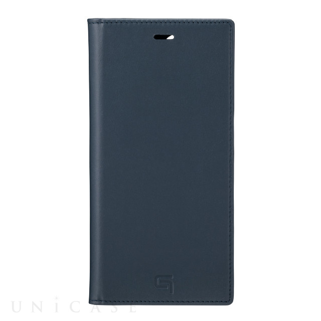 【iPhone12 Pro Max ケース】Italian Genuine Leather Book Case (Navy)