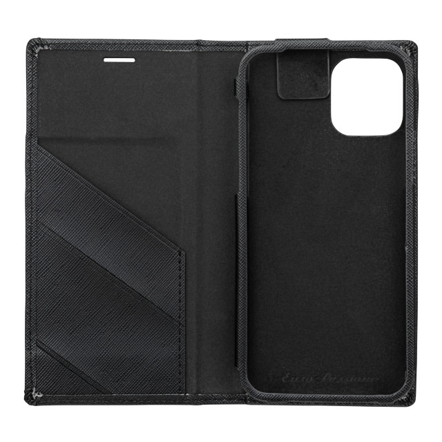 【iPhone12/12 Pro ケース】“EURO Passione” PU Leather Book Case (Black)goods_nameサブ画像