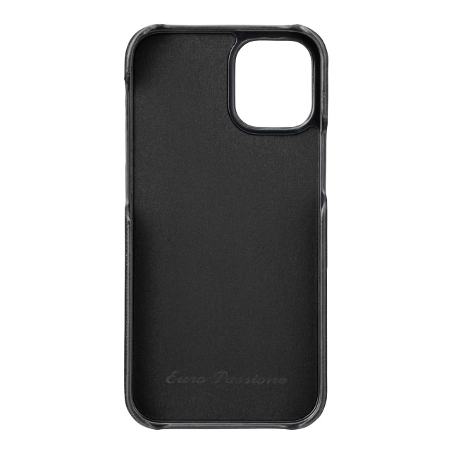 【iPhone12 mini ケース】“EURO Passione” PU Leather Shell Case (Black)サブ画像