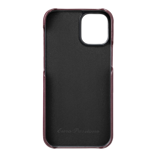 【iPhone12 mini ケース】“EURO Passione” PU Leather Shell Case (Burgundy)サブ画像