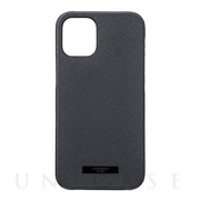 【iPhone12 mini ケース】“EURO Passione” PU Leather Shell Case (Dark Navy)