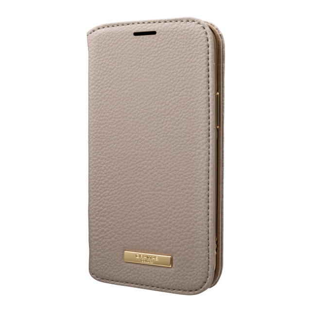 【iPhone12 mini ケース】“Shrink” PU Leather Book Case (Greige)サブ画像