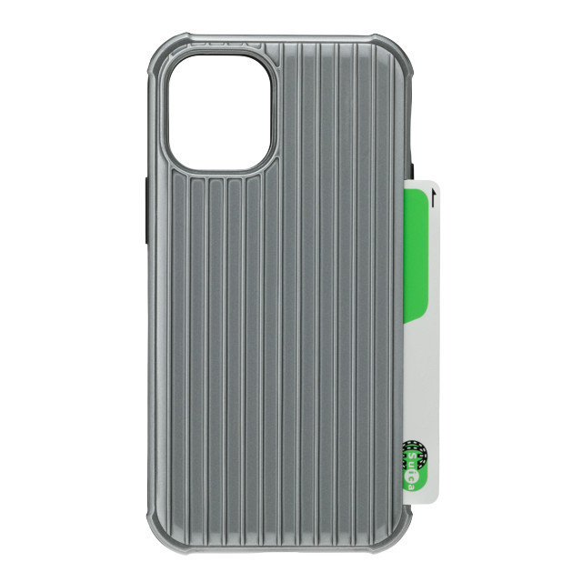 【iPhone12 mini ケース】”Rib-Slide” Hybrid Shell Case (Gray)サブ画像