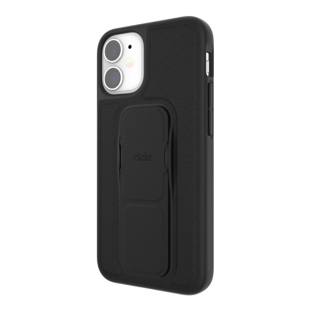 【iPhone12 mini ケース】CLEAR GRIPCASE Saffiano (Black)サブ画像