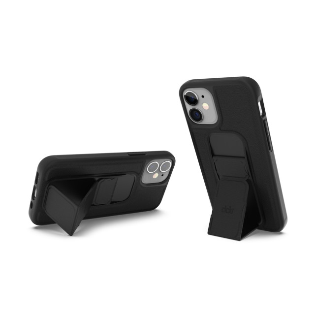 【iPhone12 mini ケース】CLEAR GRIPCASE Saffiano (Black)サブ画像