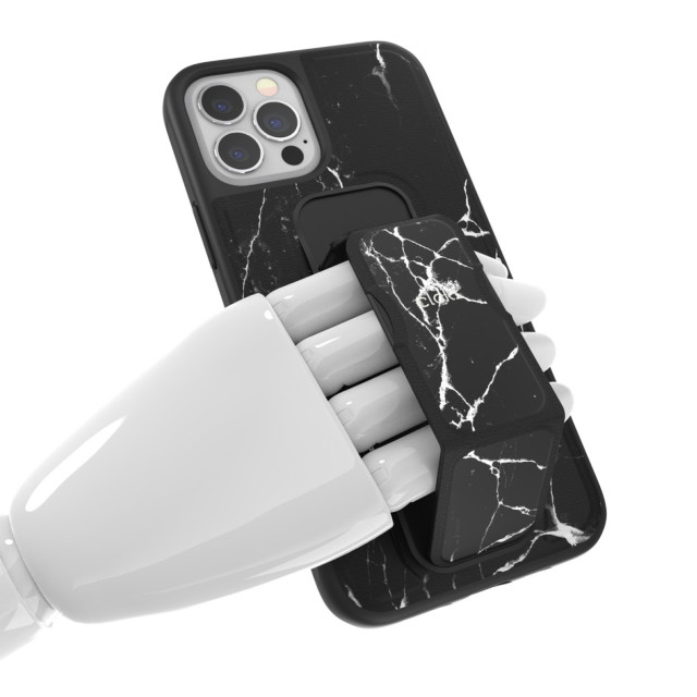 【iPhone12/12 Pro ケース】CLEAR GRIPCASE Marble (Marble Black)goods_nameサブ画像