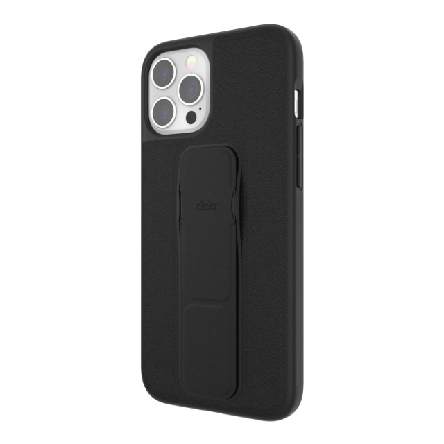 【iPhone12 Pro Max ケース】CLEAR GRIPCASE Saffiano (Black)サブ画像