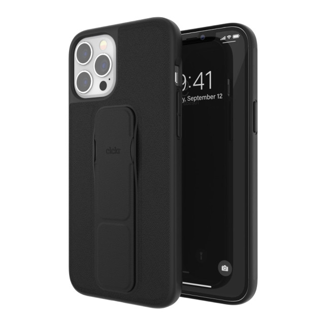 【iPhone12 Pro Max ケース】CLEAR GRIPCASE Saffiano (Black)goods_nameサブ画像