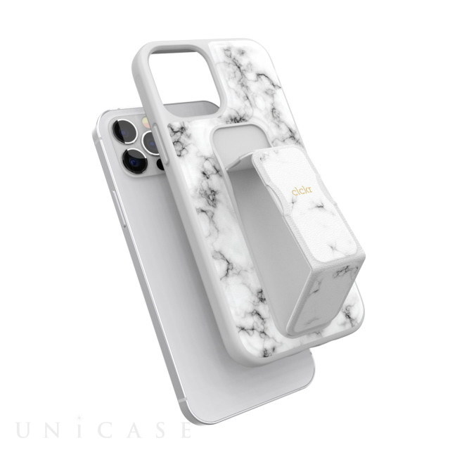 【iPhone12/12 Pro ケース】CLEAR GRIPCASE Marble (White Marble)