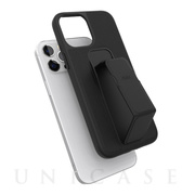 【iPhone12 Pro Max ケース】CLEAR GRIPCASE Saffiano (Black)