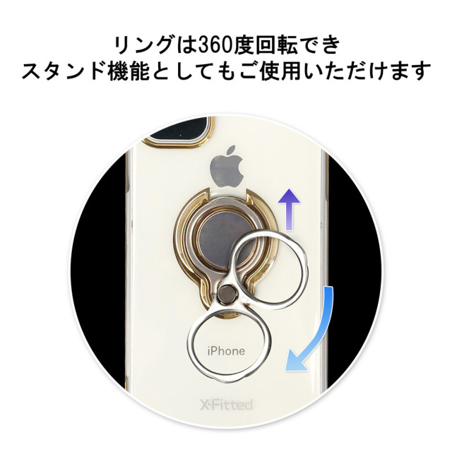 【iPhone12 mini ケース】Electroplated Ring PC Case (ブラック)サブ画像