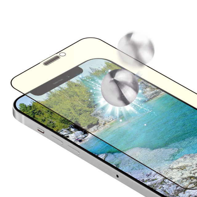 【iPhone12 mini フィルム】貼りミスゼロ トリプルストロング耐衝撃ガラス (光沢・ブルーライトカット)サブ画像