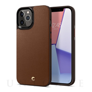 【iPhone12 Pro Max ケース】Leather Brick (Saddle Brown)