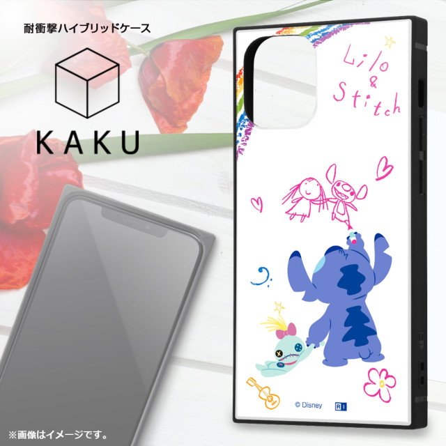 【iPhone12 mini ケース】ディズニーキャラクター/耐衝撃ハイブリッドケース KAKU (リロ＆スティッチ/砂遊び)サブ画像