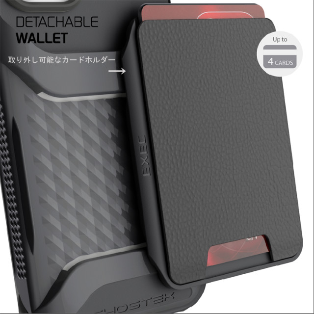 iPhone12 Pro Max ケース】Exec 4 Leather Flip Wallet Case (Black ...