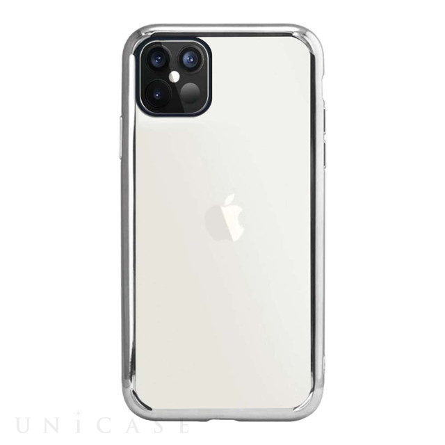 【iPhone12 Pro Max ケース】メッキクリア (シルバー)