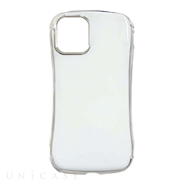 【iPhone12 mini ケース】メッキTPU (WHITE＆SILVER)