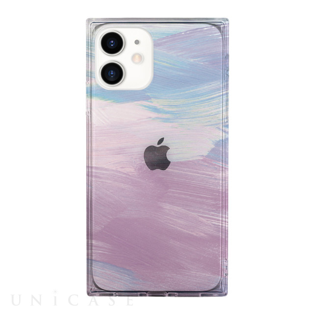 【iPhone12 mini ケース】ソフトスクウェアケース (purple pastel)