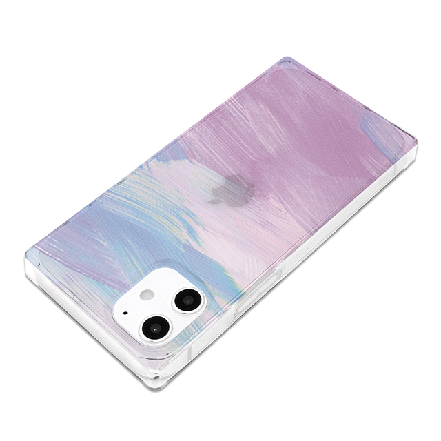 【iPhone12/12 Pro ケース】ソフトスクウェアケース (purple pastel)サブ画像