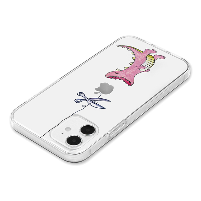 【iPhone12 mini ケース】ソフトクリアケース (はらぺこザウルス ピンク)サブ画像