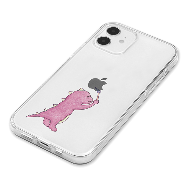 【iPhone12 mini ケース】ソフトクリアケース (お絵かきザウルス ピンク)goods_nameサブ画像