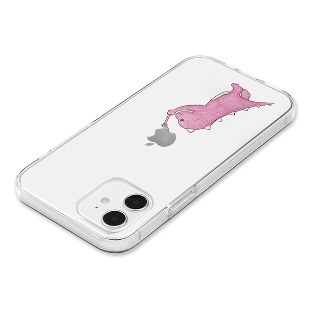 【iPhone12/12 Pro ケース】ソフトクリアケース (お絵かきザウルス ピンク)goods_nameサブ画像