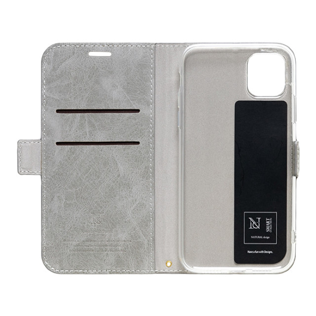 【iPhone12/12 Pro ケース】手帳型ケース Style Natural (Gray)サブ画像