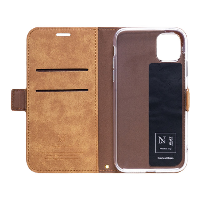 【iPhone12/12 Pro ケース】手帳型ケース Style Natural (Camel)サブ画像