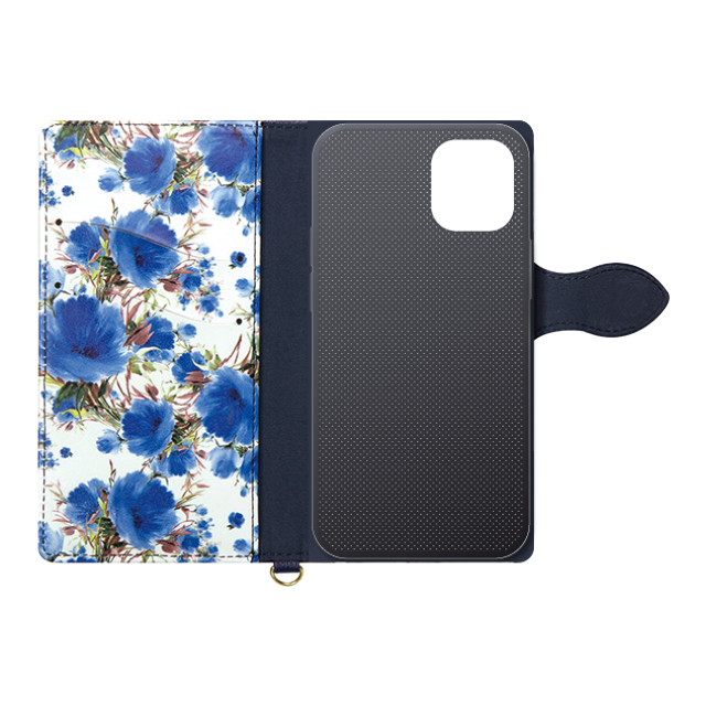 【iPhone12 mini ケース】手帳型ケース Fleur (Navy)goods_nameサブ画像