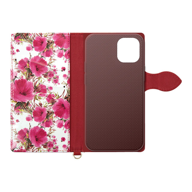 【iPhone12 mini ケース】手帳型ケース Fleur (Wine Red)goods_nameサブ画像