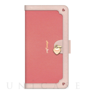 iPhone12/12 Pro ケース】手帳型ケース Heart Lock (Pink) NATURAL