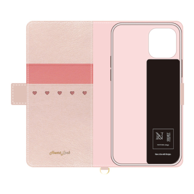 【iPhone12 mini ケース】手帳型ケース Heart Lock (Milky Pink)サブ画像