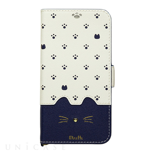 【iPhone12 mini ケース】手帳型ケース Minette (Navy)