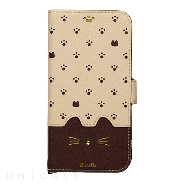 【iPhone12/12 Pro ケース】手帳型ケース Minette (Brown)