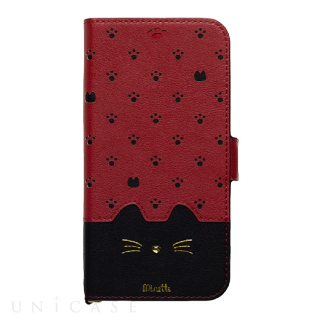 【iPhone12/12 Pro ケース】手帳型ケース Minette (Red-Black)