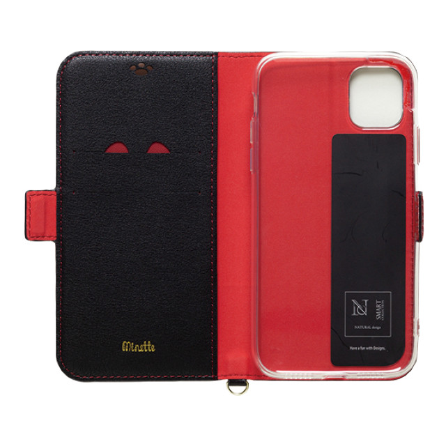 【iPhone12/12 Pro ケース】手帳型ケース Minette (Red-Black)サブ画像